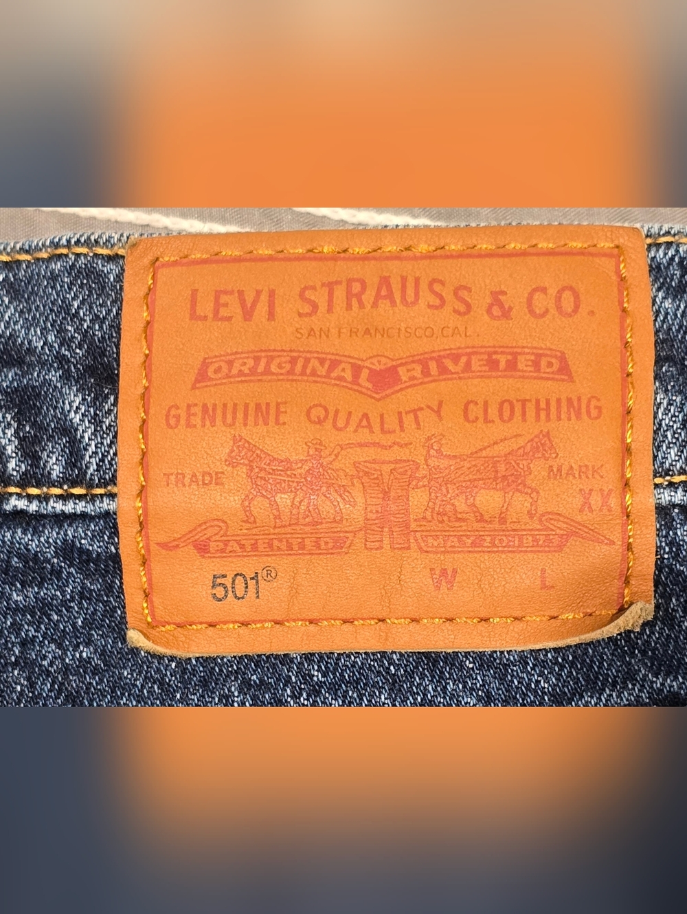 Levis High Waisted 501 Denim Shorts Size 30 - Picture 6 of 9